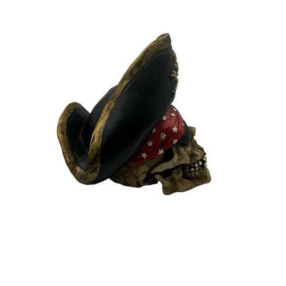 Pirate Skull Coin Bank With Eyepatch & Bandana Decor - Picture 4 of 6